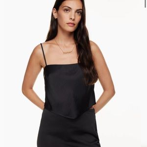 Aritzia Sunday Best Elektra satin tie top
